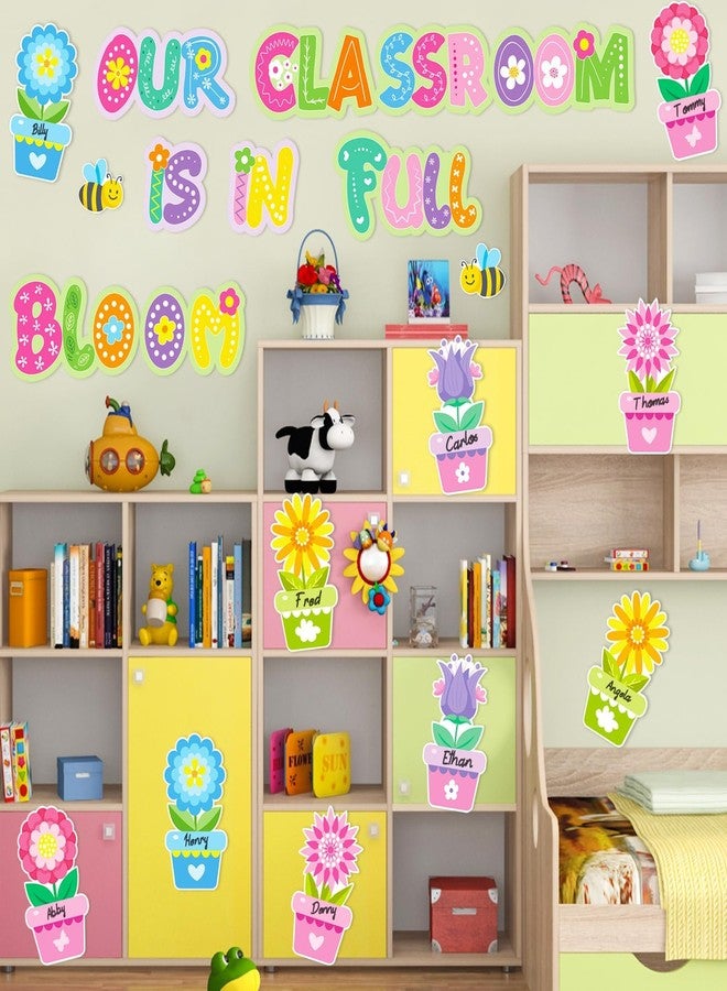 VABAMNA Spring Bulletin Board Decorations for Classroom - 31pcs Our Classroom is in Full Bloom Spring Flower Cutouts Classroom Decorations for Spring Home School Wall Door Decorations - Image 5