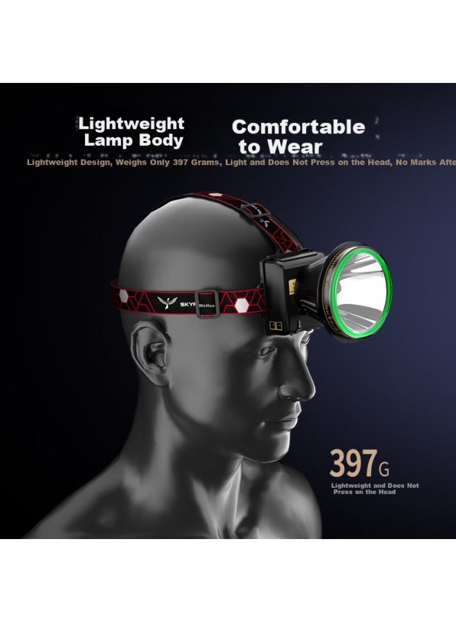 SkyFire Tianhuo Rechargeable High-brightness Headlamp, Head-worn, Night Fishing, 100-hour Sensor, Ultra-long Battery Life, Outdoor Mountaineering Special - Image 5