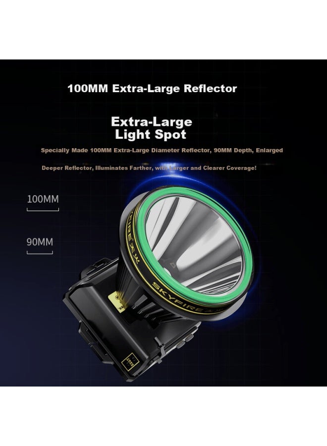 SkyFire Tianhuo Rechargeable High-brightness Headlamp, Head-worn, Night Fishing, 100-hour Sensor, Ultra-long Battery Life, Outdoor Mountaineering Special - Image 4