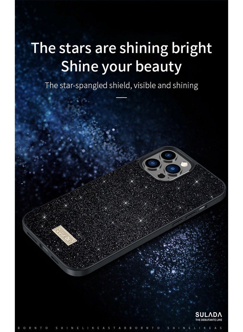 SULADA Case for iPhone 15 Pro Max Cover Shockproof Starry Sky Soft Shell Black - Image 2
