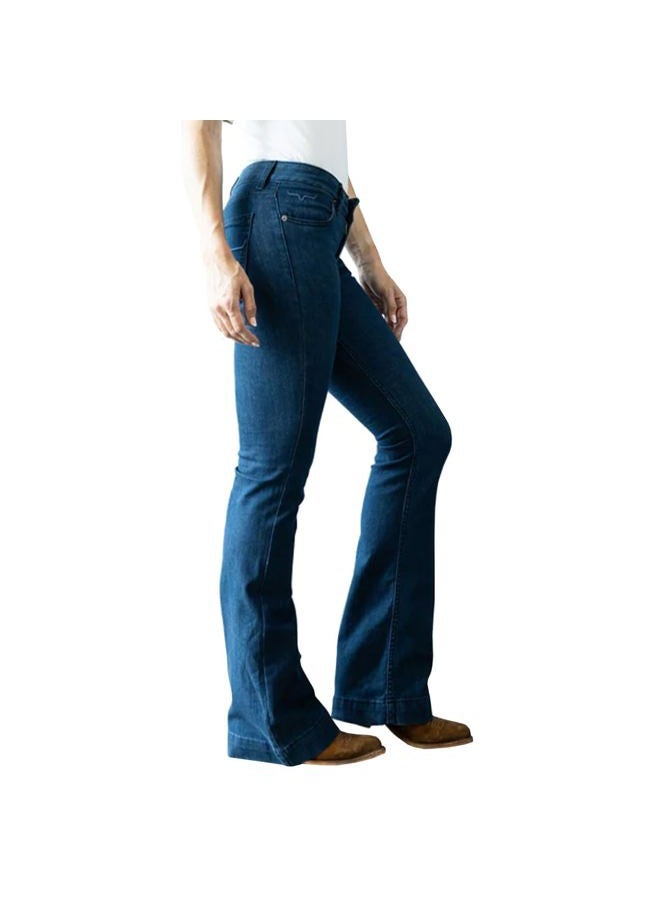 Kimes Ranch Women's Lola Trouser Flare Leg Jeans Indigo 16W x 30L - Image 3