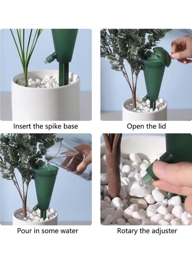 SYOSI - 4Pcs Self Watering Spikes Planter Insert Cone Plant Globes Stakes Devices with Rotary Regulator - Image 1