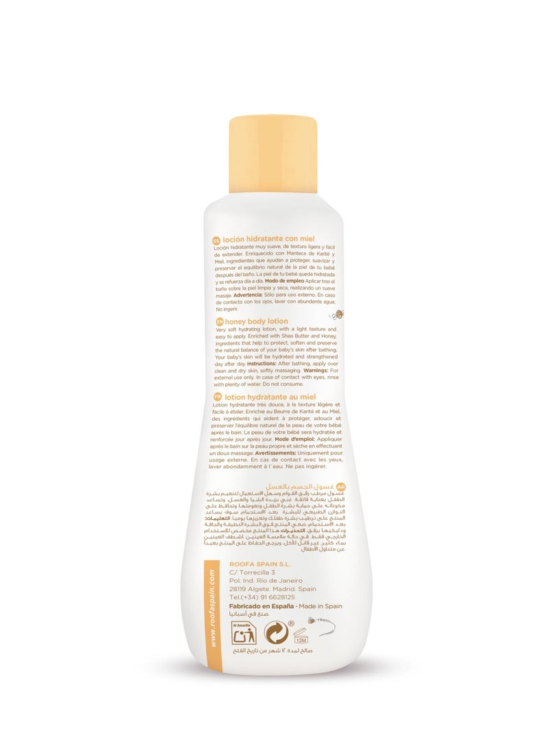 Roofa Spain Honey Baby Body Lotion 200ml | For Newborns & Sensitive Skin | Enriched with Honey Extract Spring Water & Shea Butter | Paraben-Free | Dermatologist & Paediatrician Tested | Made in Spain - Image 4