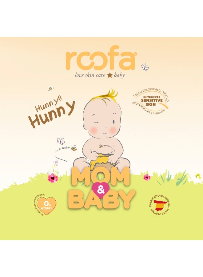 Roofa Spain Honey Baby Body Lotion 200ml | For Newborns & Sensitive Skin | Enriched with Honey Extract Spring Water & Shea Butter | Paraben-Free | Dermatologist & Paediatrician Tested | Made in Spain - Image 3