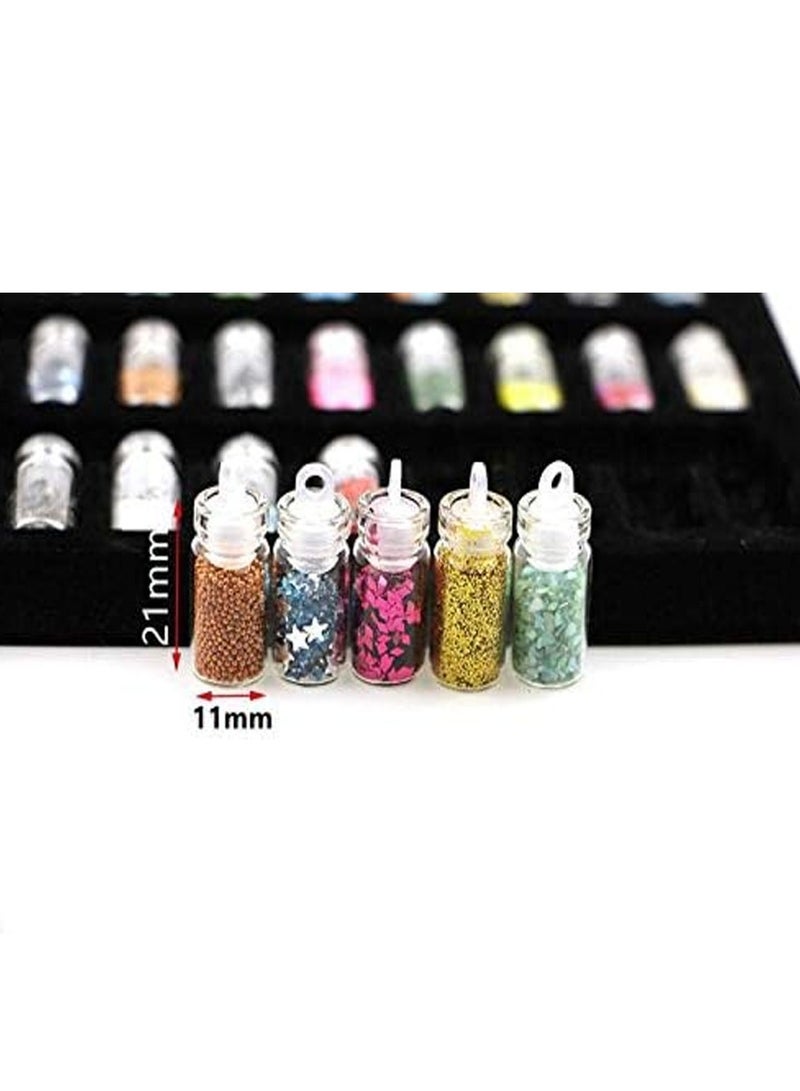 Cool Baby 48 Bottles/Lot 3D DIY Nail Art Decoration Charms Kit, Contain Random Nail Art Pearl Sequin Nail Glitter Powder Acrylic Rhinestone - Image 5