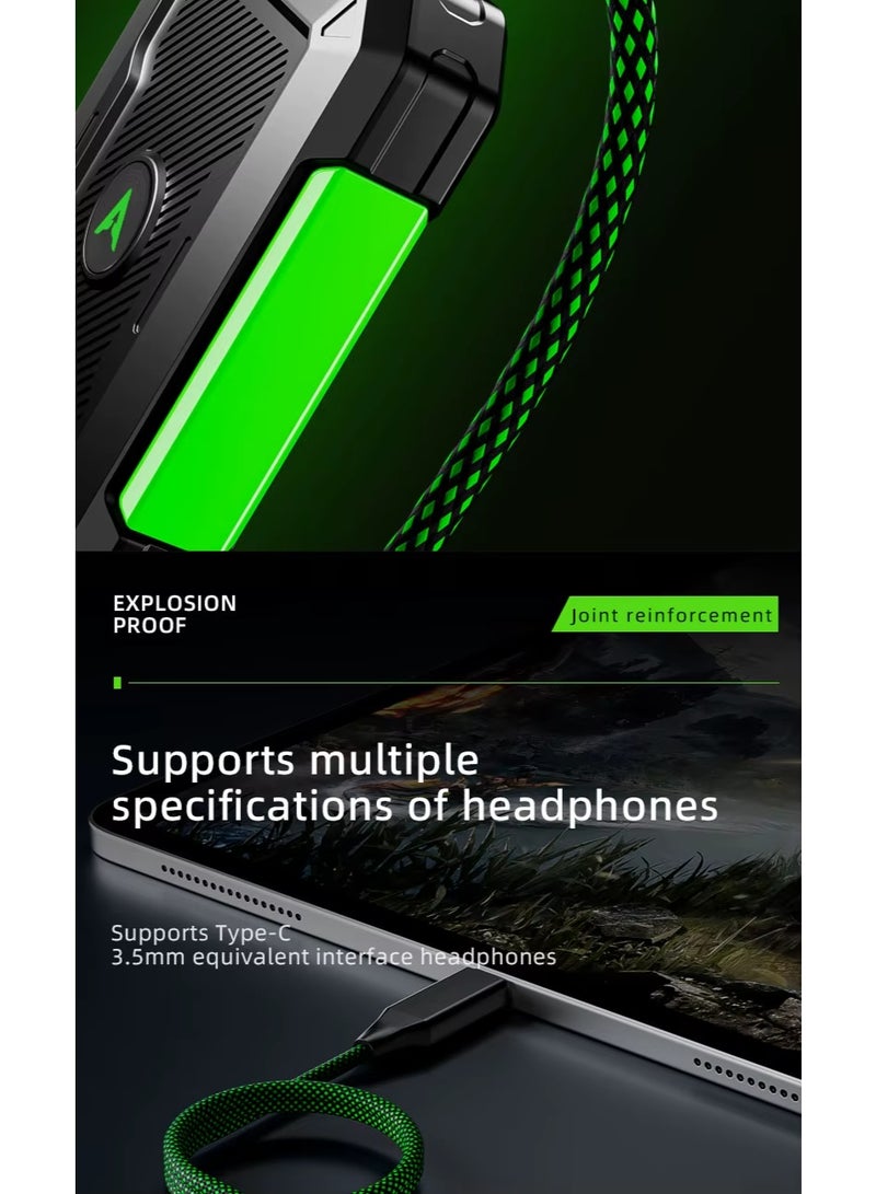 PIVA GS2C Type-C 2-in-1 Gaming Adapter with Type-C audio input and USB-C headphone port, 96kHz/24-bit lossless crystal-clear sound quality, and 600W PD fast charging. - Image 4