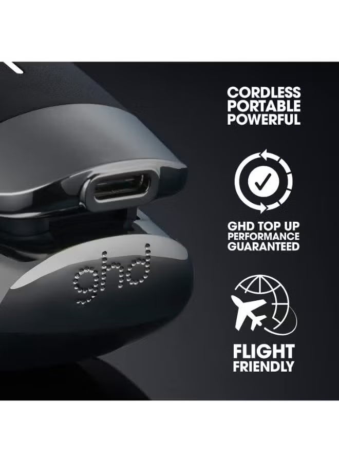 ghd مكواة شعر مسطحة لاسلكية Unplugged Styler، مكواة تصفيف احترافية للسفر مع حقيبة مقاومة للحرارة، شحن USB-C لمدة 20 دقيقة من الاستخدام، سوداء - Image 5