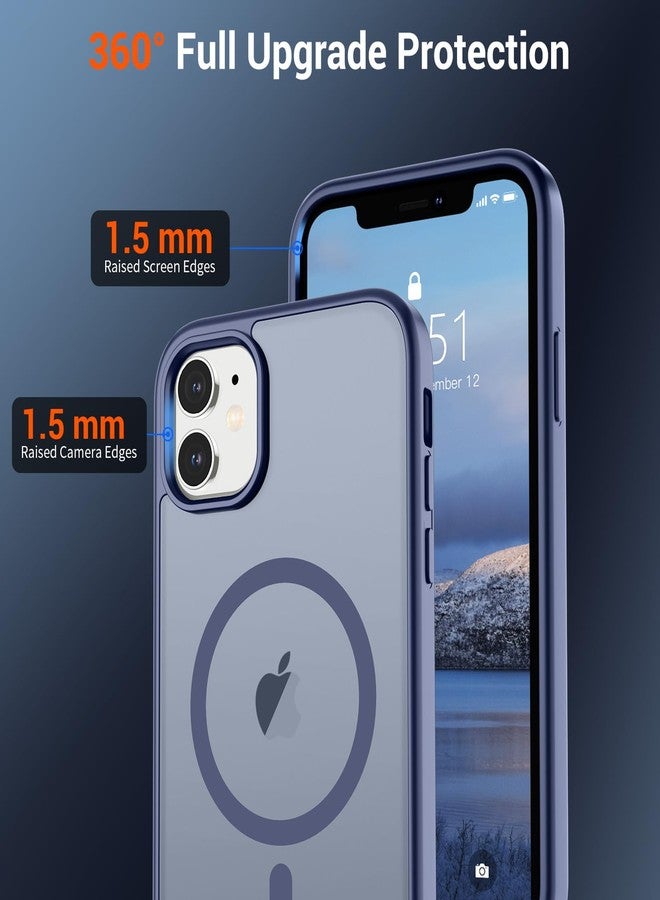 استلق جراب SUPFINE المغناطيسي لهاتف iPhone 12/iPhone 12 Pro (متوافق مع MagSafe) (حماية فائقة ضد السقوط بمعايير عسكرية) جراب رفيع وشفاف غير لامع مقاوم للصدمات ومضاد لبصمات الأصابع، لون رمادي لافندر - Image 4