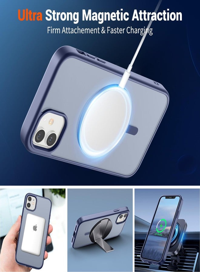 استلق جراب SUPFINE المغناطيسي لهاتف iPhone 12/iPhone 12 Pro (متوافق مع MagSafe) (حماية فائقة ضد السقوط بمعايير عسكرية) جراب رفيع وشفاف غير لامع مقاوم للصدمات ومضاد لبصمات الأصابع، لون رمادي لافندر - Image 5