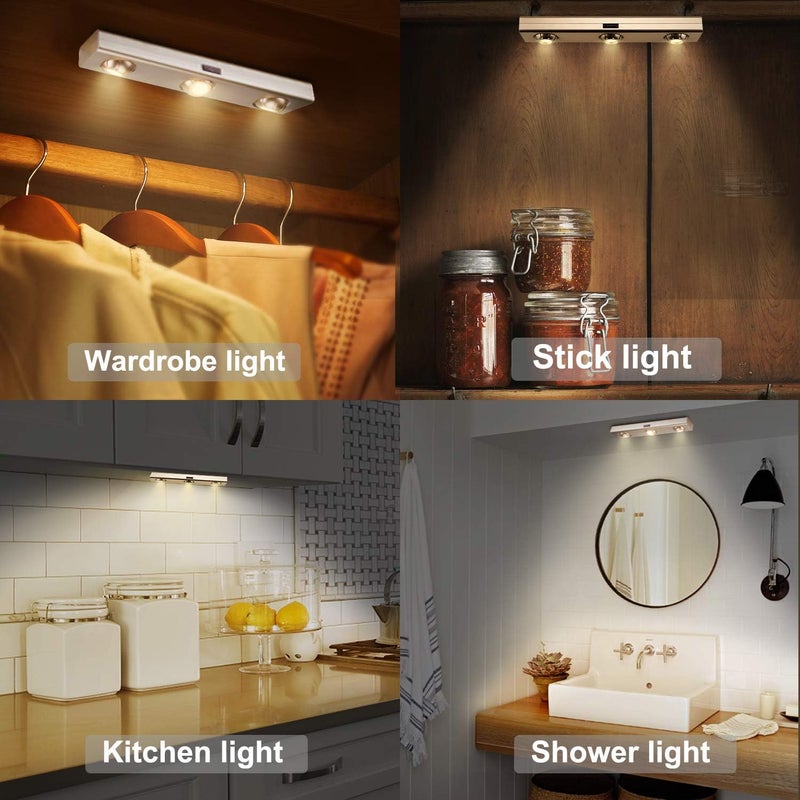 LUXSWAY Rotatable 3 Heads Spotlight with Remote Control - Dimmable and Timer Shelf Light for Indoor Use - Image 4