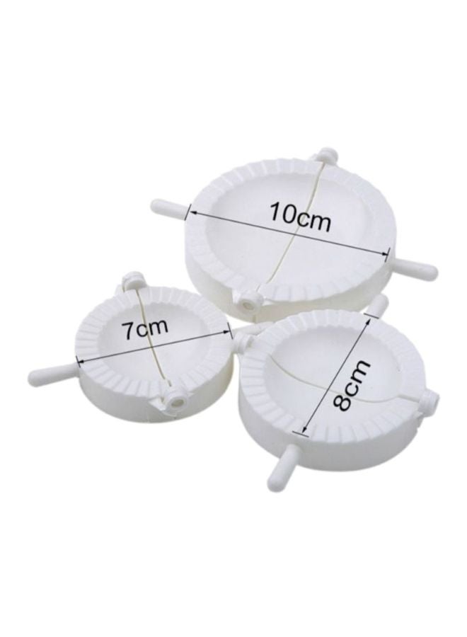 CYTHERIA 3-Piece Dough Press And Pastry Dumpling Maker White - Image 3