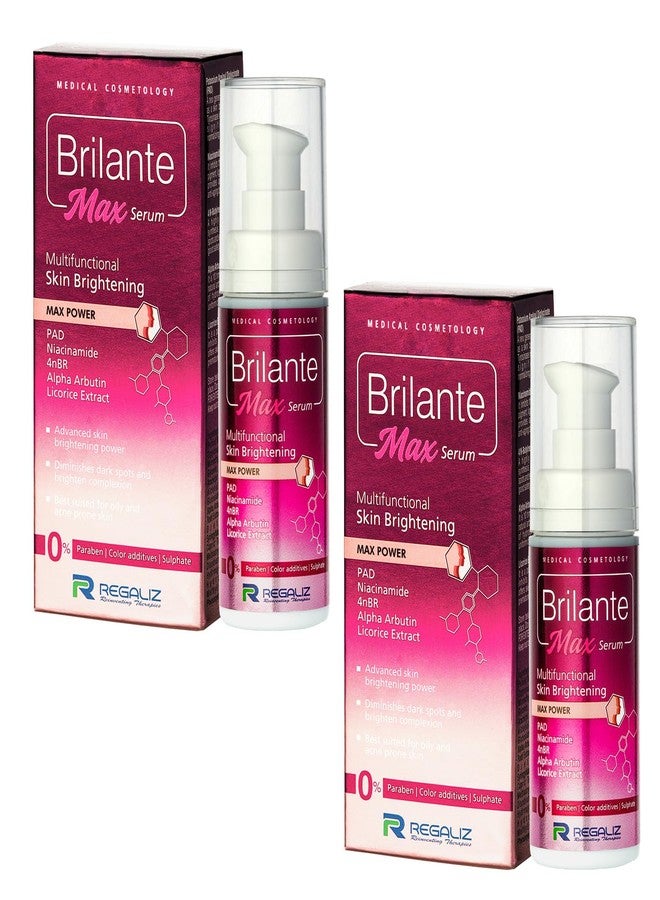 Regaliz Brilante Max Serum | Multifunctional Skin Brightening & Radiance Booster | Targets Dark Spots, Uneven Skin Tone, and Dullness | Pack of 2 - Image 1