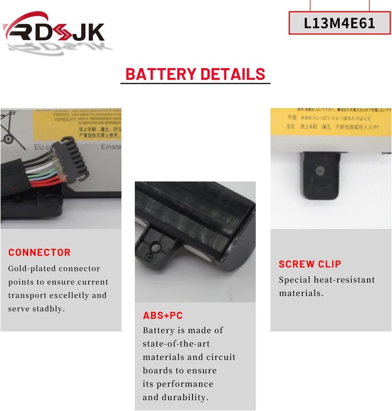 L13M4E61 L13S4E61 L13L4E61 L13S4A61 L13L4A61 L13M4A61 Laptop Battery for Lenovo M50-70 M50-70A Flex 2-14 2-14D 2-15 2-15D Flex2 14 14D 15 15D 20377 Series 121500260 121500261 2ICR19/66-2 7.44V 41.6Wh - Image 5