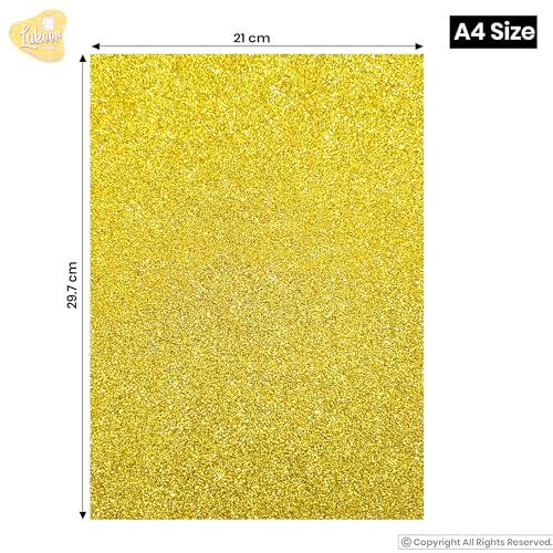 Lakeer Self Adhesive Sticky A4 Size Glitter Sparkles Foam Sheet with Sticky Back Pack of 10 Sheets (10 Colours x 1 Pcs Each) - Image 2