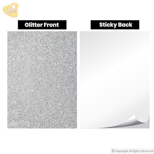 Lakeer Self Adhesive Sticky A4 Size Glitter Sparkles Foam Sheet with Sticky Back Pack of 10 Sheets (10 Colours x 1 Pcs Each) - Image 4