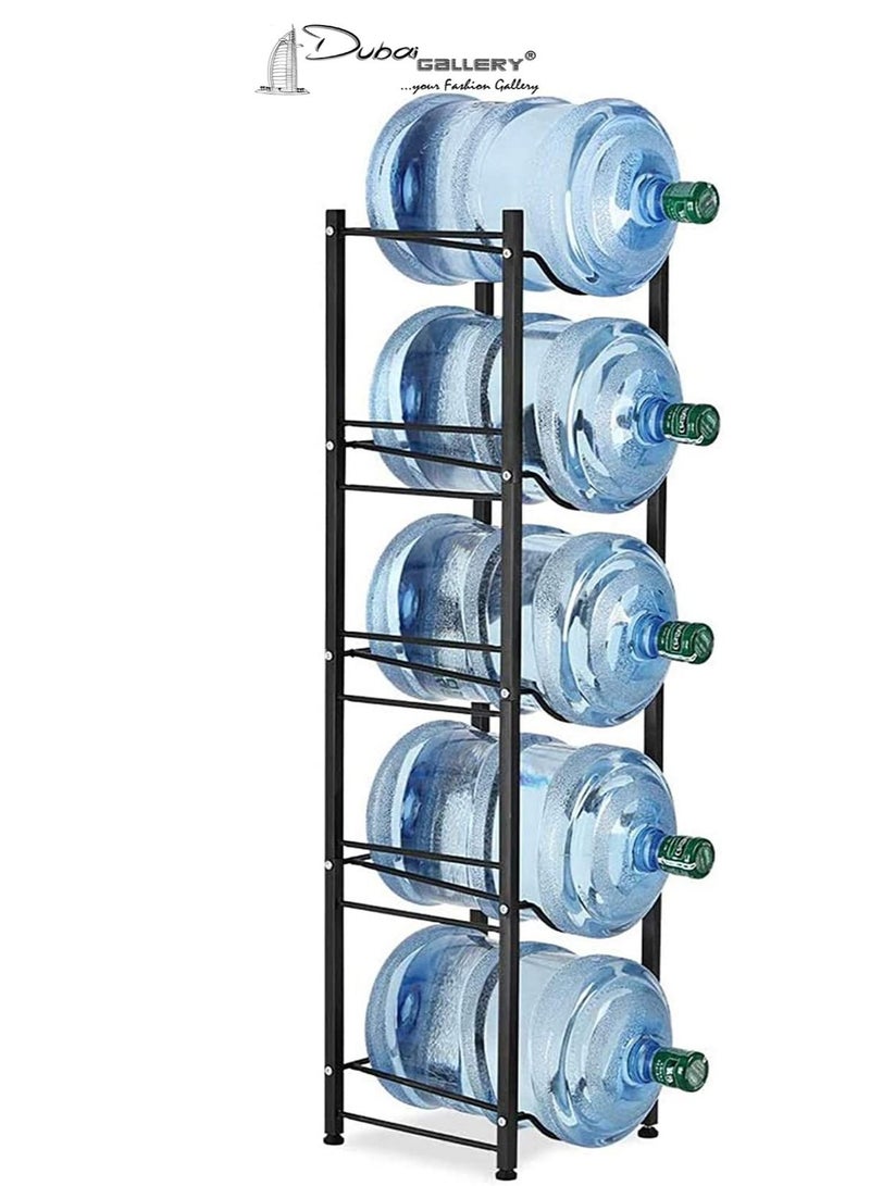 DubaiGallery Water Cooler Jug Rack 5-Tier Water Storage Rack for 5Bottles, Detachable Heavy Duty Water Bottle Rack - Image 1