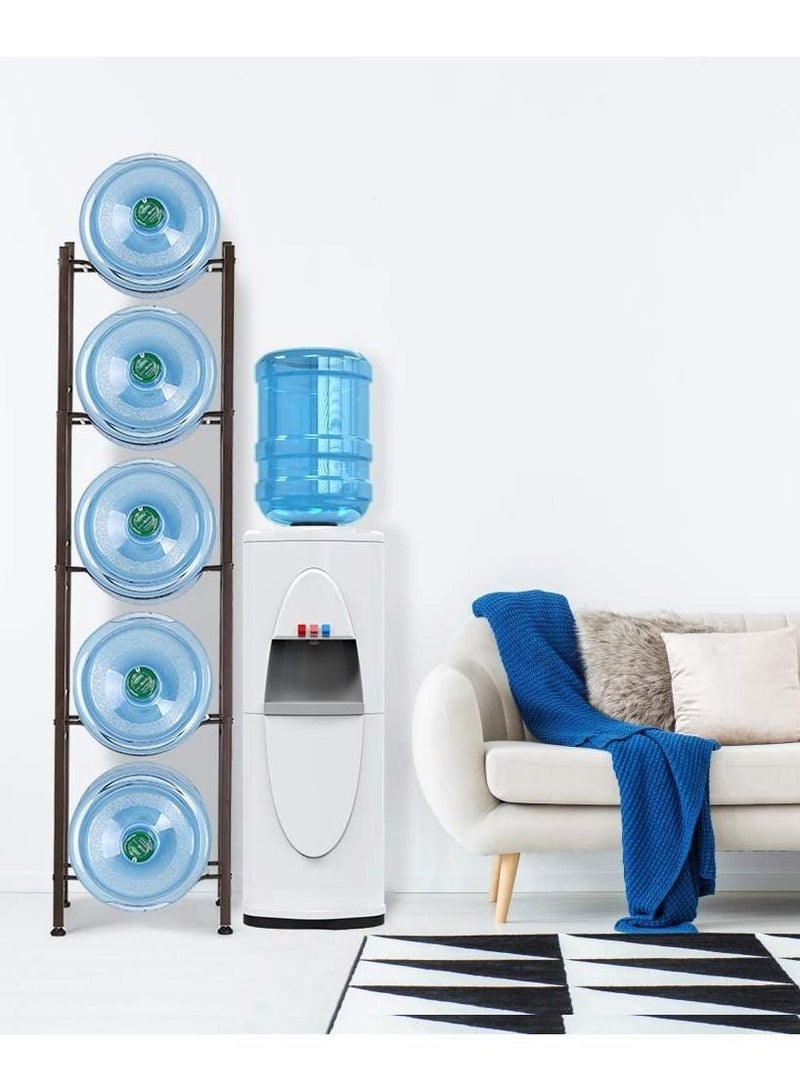 DubaiGallery Water Cooler Jug Rack 5-Tier Water Storage Rack for 5Bottles, Detachable Heavy Duty Water Bottle Rack - Image 4