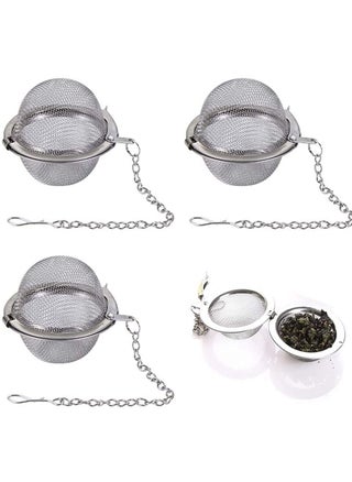 Stainless Steel Tea Ball Mesh Infuser Strainers Premium Filter Interval Diffuser with Extended Chain Hook for Brew Loose Leaf and Spices Seasonings 3 Pcs - pzsku/Z613A8DFDFF8010EE2D80Z/45/_/1666391790/02537e9f-ec60-4054-9711-66eec79eede1