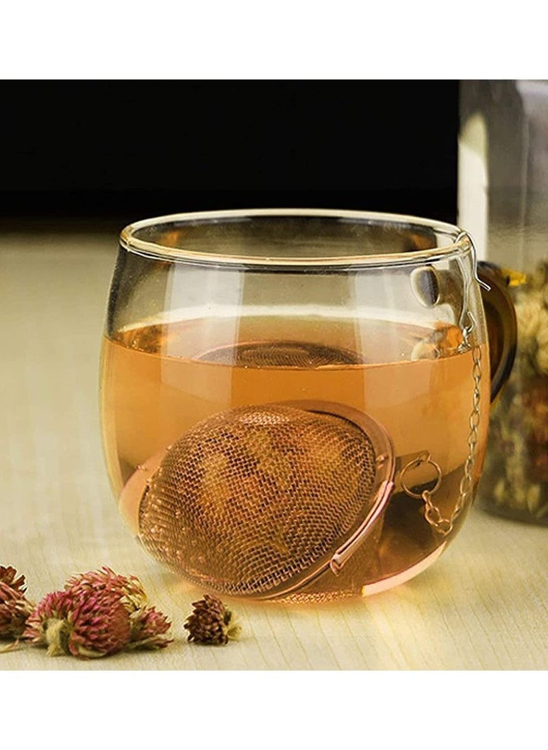 Y&D - Stainless Steel Tea Ball Mesh Infuser Strainers Premium Filter Interval Diffuser with Extended Chain Hook for Brew Loose Leaf and Spices Seasonings 3 Pcs - Image 1