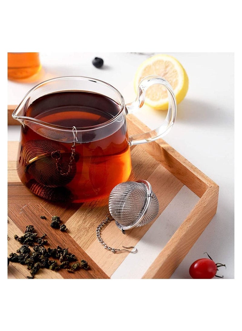 Y&D - Stainless Steel Tea Ball Mesh Infuser Strainers Premium Filter Interval Diffuser with Extended Chain Hook for Brew Loose Leaf and Spices Seasonings 3 Pcs - Image 1