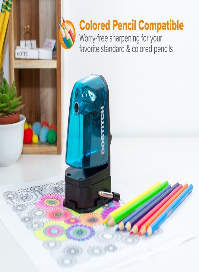 Bostitch Office Multi-Mount Manual Pencil Sharpener, Vacuum Mount or Screw Mount, Blue (MPS2-BLUE) - Image 4