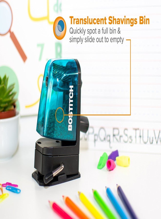 Bostitch Office Multi-Mount Manual Pencil Sharpener, Vacuum Mount or Screw Mount, Blue (MPS2-BLUE) - Image 5