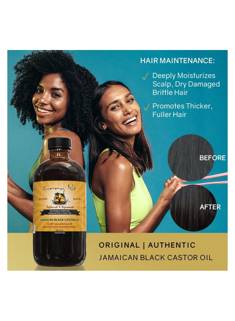 Sunny Isle Jamaican Black Castor Oil Clear - 8OZ - Image 4