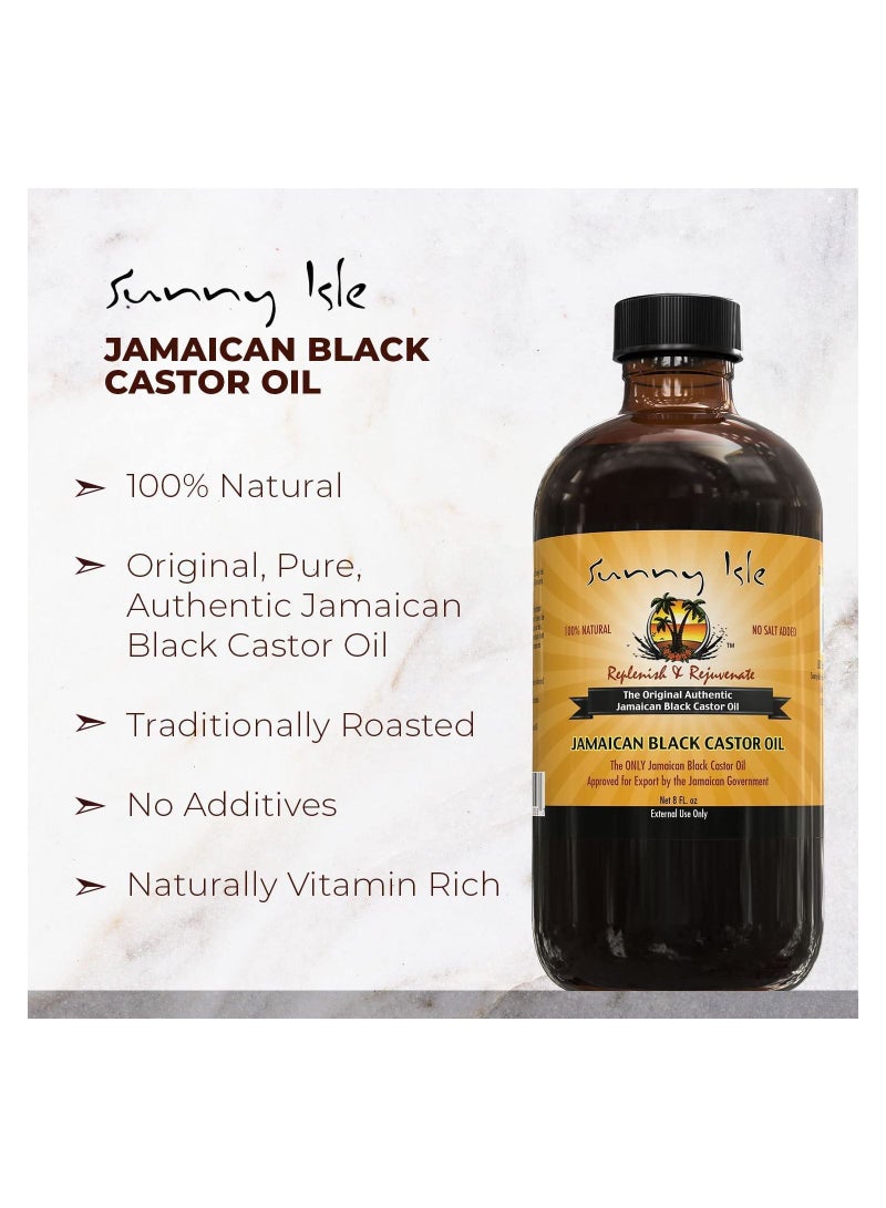 Sunny Isle Jamaican Black Castor Oil Clear - 8OZ - Image 2