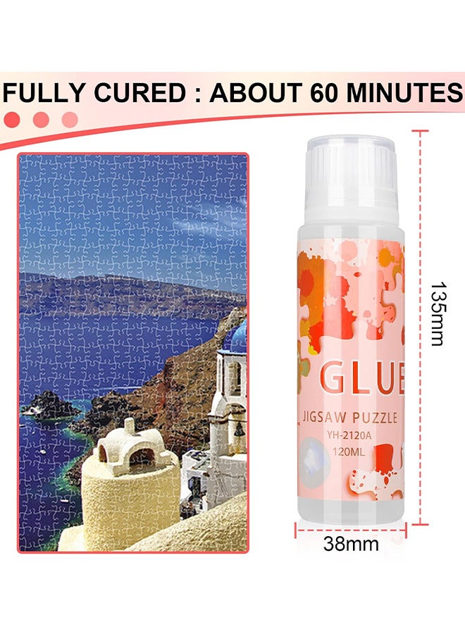 SAM SUGAR Puzzle Glue With Sponge Head, Jigsaw Puzzle Glue For Kids, Puzzle Glue Clear With Applicator, Water-Soluble Special Craft Puzzle Glue, Puzzle Saver For 1000/1500/3000 Pieces Of Puzzle, 120ML  - Image 3