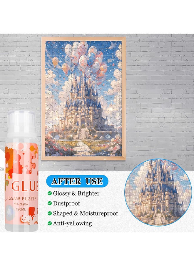 SAM SUGAR Puzzle Glue With Sponge Head, Jigsaw Puzzle Glue For Kids, Puzzle Glue Clear With Applicator, Water-Soluble Special Craft Puzzle Glue, Puzzle Saver For 1000/1500/3000 Pieces Of Puzzle, 120ML  - Image 5