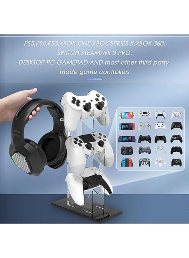Topleo Controller Stand, Universal 3 Tier Controller Holder and Headset Stand, Controller Stand Gaming Accessories, Controller Holder for PS4, PS5, ONE Switch and Xbox - Image 5