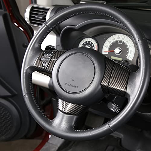 LLKUANG ABS Car Steering Wheel Cover Button Trim Frame for Toyota FJ Cruiser 2007-2021 Steering Wheel Decoration Accessories-7PCS - Image 4