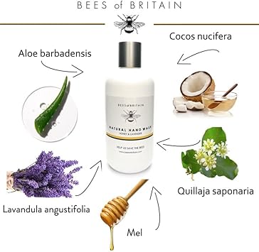BEES of BRITAIN نحل بريطانيا 99 غسول يد طبيعي بالعسل والخزامى خالي من الكبريتات والبارابين بدون صابون pH 5.5 للبشرة الحساسة نتبرع بـ 5 من أرباحنا لإنقاذ النحل والملقحات 250 مل - Image 2