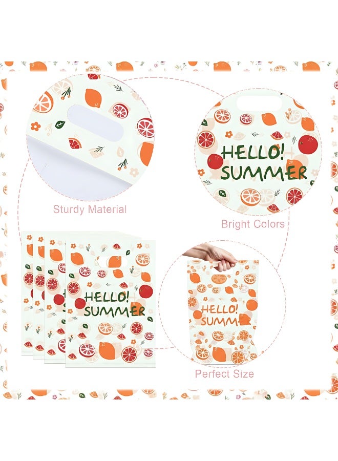 Sunspire 100pcs Cute Orange Gift Wrapping Bags, 7.9inchx11.8 Small Gift Wrapping Tote Bags - Image 3