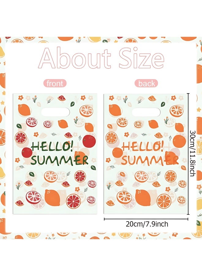 Sunspire 100pcs Cute Orange Gift Wrapping Bags, 7.9inchx11.8 Small Gift Wrapping Tote Bags - Image 2