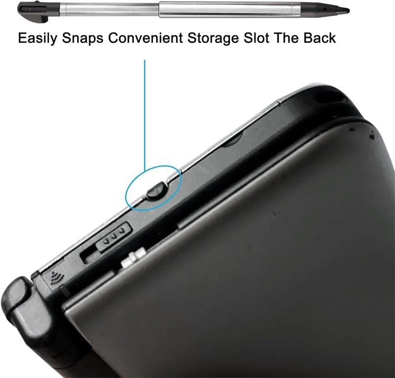قلم ستايلس لجهاز 3DS XL، قلم ستايلس معدني قابل للسحب بديل متوافق مع نينتندو 3DS XL، مجموعة أقلام ستايلس لمس 4 في 1 متعددة الألوان لجهاز 3DS XL - Image 3