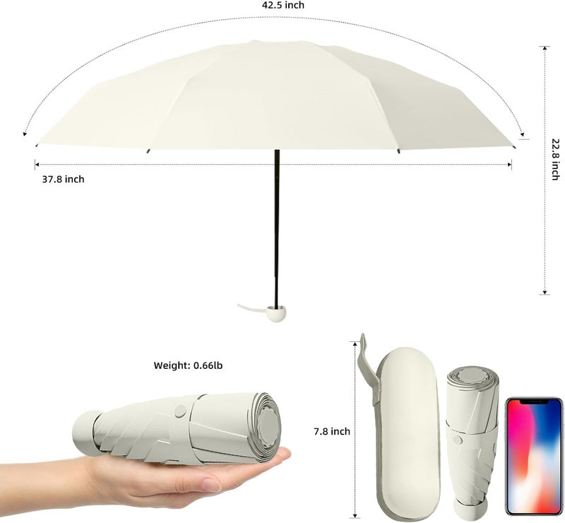 KEEKOS Umbrella, UV Big Size Umbrella for Sun Protection Rain Windproof Strong large 2 fold for men women kids boys girls Perfect small & stylish Windproof & Compact (Black.) - Image 2