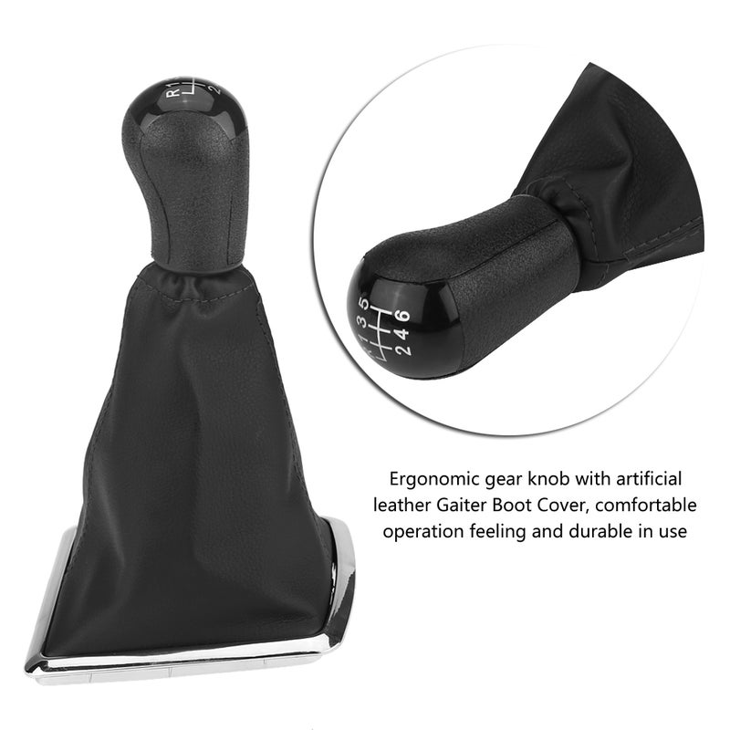 6 Speed Gear Stick Shift Knob   Gaiter Boot Cover for Ford Focus MK2 2004-2008 - Image 5