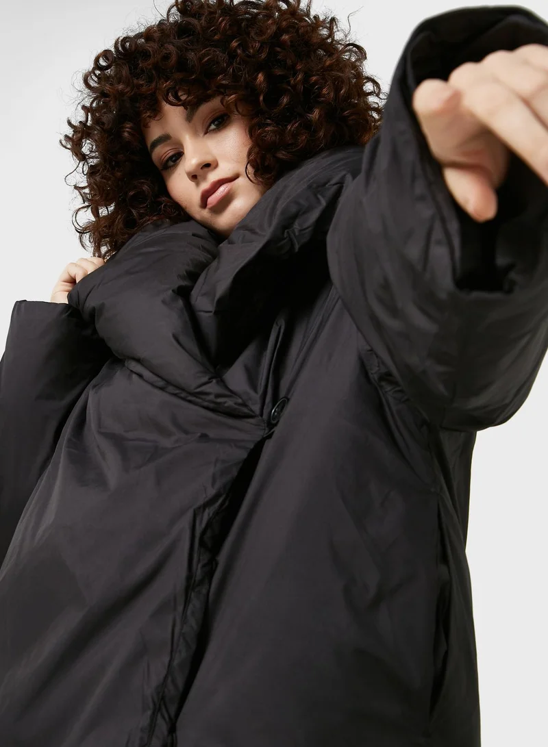 H&M High Neck Button Detail Jacket