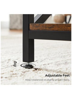 AGD Coffee Table with storage shelf and X-shaped steel frame  - Image 5
