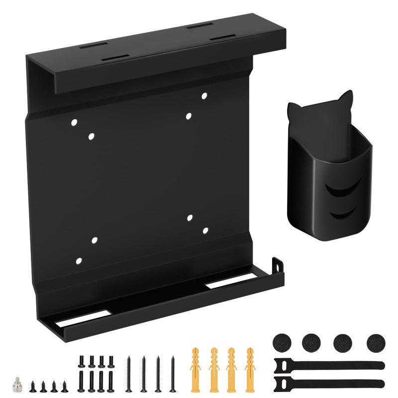 Varghesyla Mount for Dell Micro PC Wall VESA and Under Desk Mount for Dell OptiPlex MFF 7050 7080 5070 7020 7060 7090 7010 3060 3050 for Dell Pro Micro QCM1250 Business Mini PC Mounting Bracket with Pen Holder - Image 2