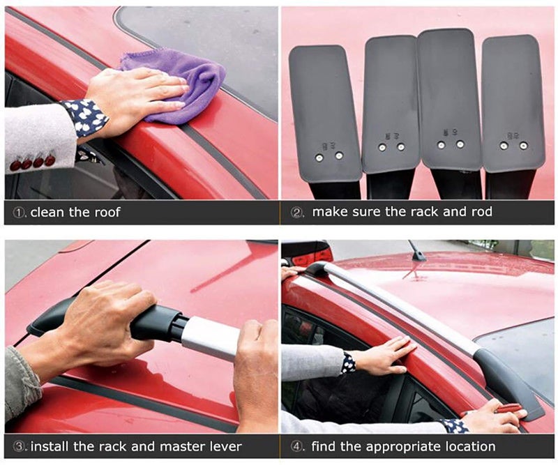Vocado Exclusive Drill Free Roof Rails For Maruti Swift (Black) - Image 2