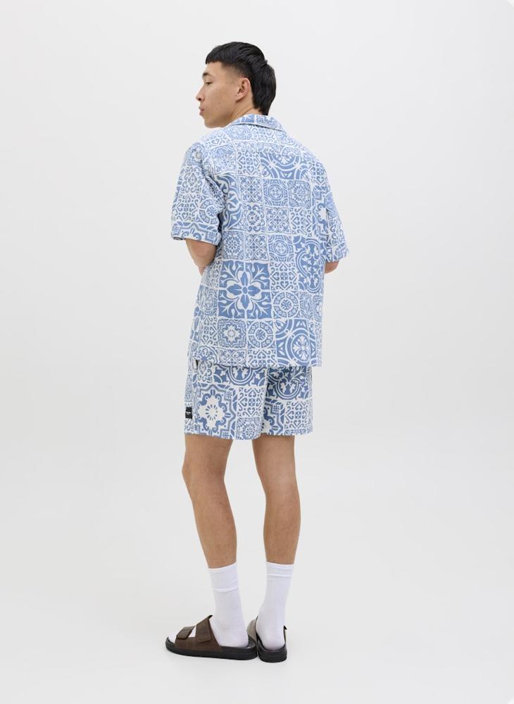 JACK & JONES Swim Aop Tiles Drawstring Shorts  - Image 2