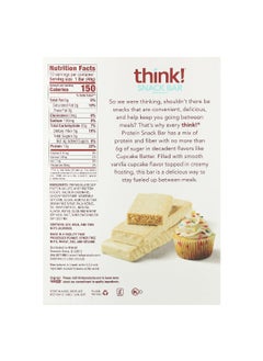 think! Think !, Snack Protein Bar, Cupcake Batter, 10 Bars, 1.41 oz (40 g) Each  - Image 2