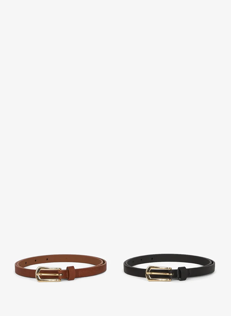 Woman Rectangle Clasp Faux Leather