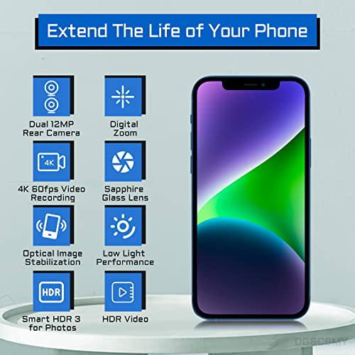 DGSCSMY for iPhone 12 Back Camera Replacement OEM Module 12MP Main Rear Lens Parts with Ultra Wide Lens OIS HDR Photos 4K Video Flex Cable Fix Repair Assembled Tools Kit for A2172 A2402 A2403 A2404 - Image 5