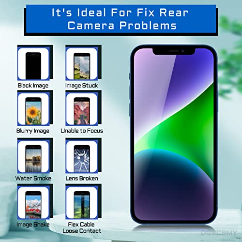 DGSCSMY for iPhone 12 Back Camera Replacement OEM Module 12MP Main Rear Lens Parts with Ultra Wide Lens OIS HDR Photos 4K Video Flex Cable Fix Repair Assembled Tools Kit for A2172 A2402 A2403 A2404 - Image 4
