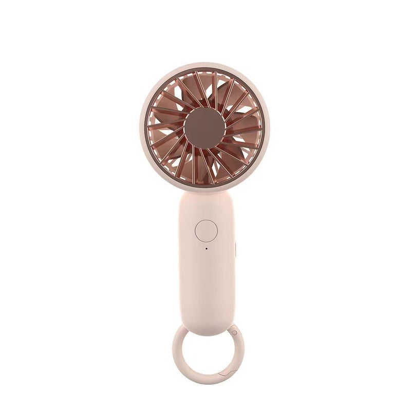 general Jsdoin Mini Handheld Fan, Powerful Desktop Fan with Buckle, Lightweight USB Fan, Suitable for Fashionable Women and Men, for Indoor and Outdoor Use Pink - Image 1