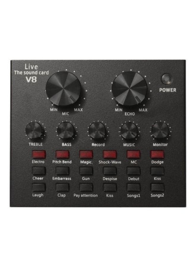 ACLIX Multifunctional Live Sound Card Microphone Set Condenser Mic With Phantom power - Image 3