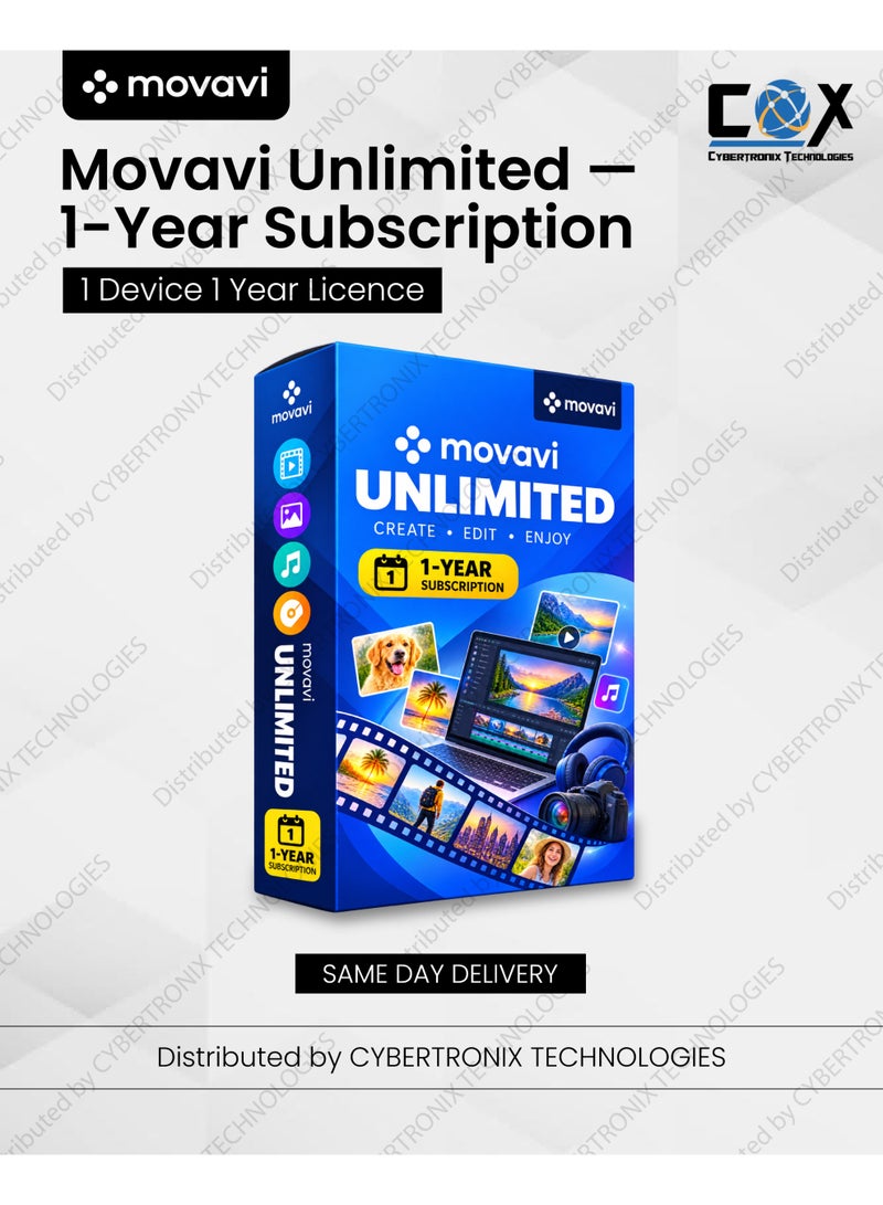 Movavi Unlimited | 1 Device for 1 Year | Digital License | Same Day Delivery